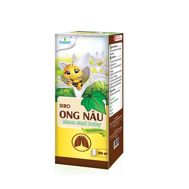 Siro Ong Nâu Mom And Baby Giảm Ho, Đau Họng, Khản Tiếng, Tiêu Đờm Chai 100ml