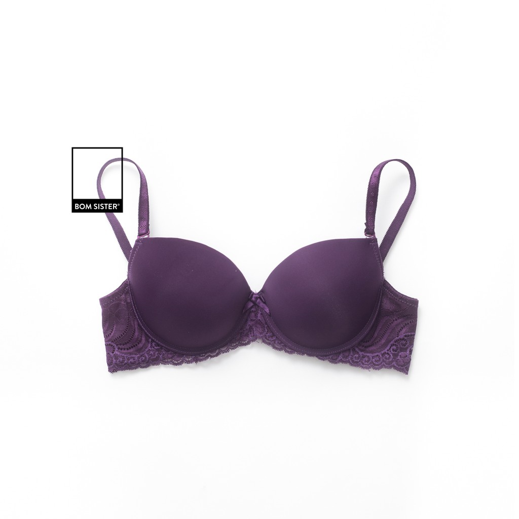 [Mã FARSBRBOM1 giảm 10% đơn 99K] Áo lót mút vừa lưng ren màu trơn có gọng nâng ngực tự nhiên BOM SISTER A0131 | BigBuy360 - bigbuy360.vn