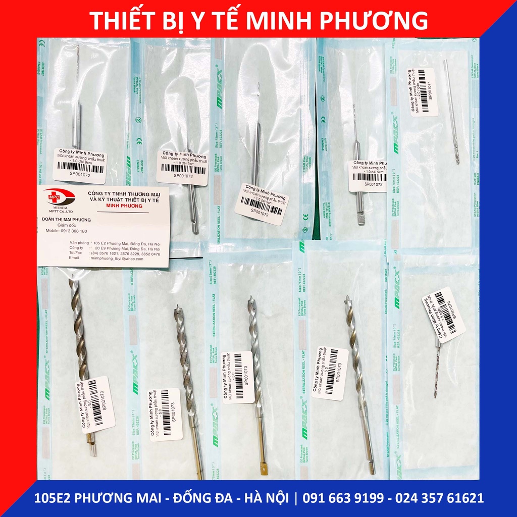 Mũi khoan xương phẫu thuật các cỡ