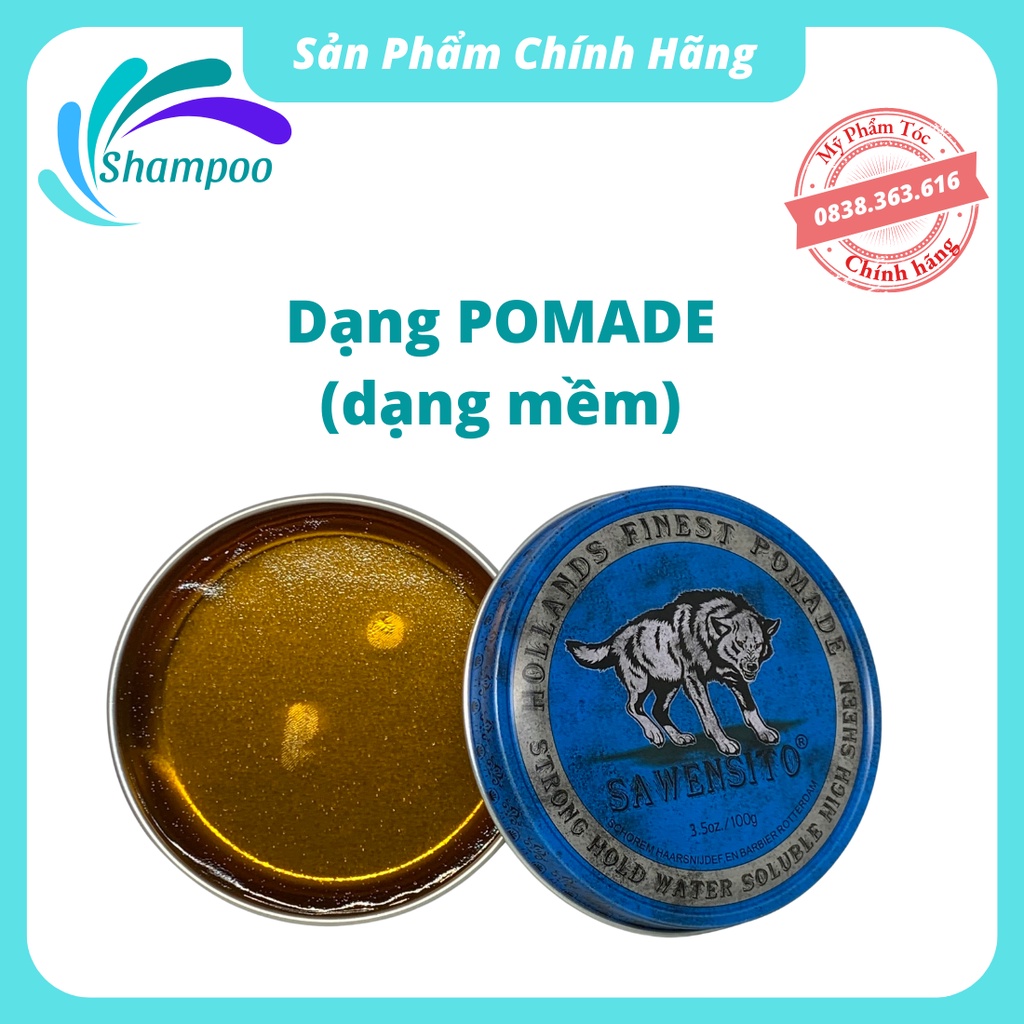 Sáp vuốt tóc nam tạo kiểu tóc SAWENSITO POMADE bóng mượt giữ nếp tóc