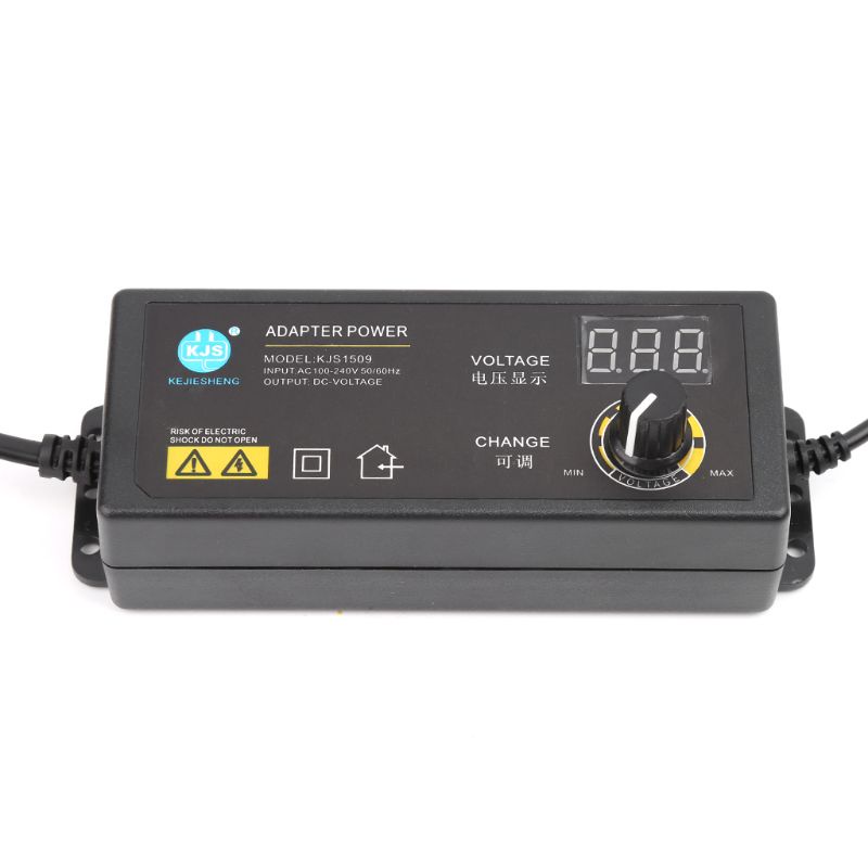 Bộ Chuyển Đổi Nguồn Điện Điều Chỉnh Được Màn Hình Kỹ Thuật Số Phích Cắm EU 3V-12V 5