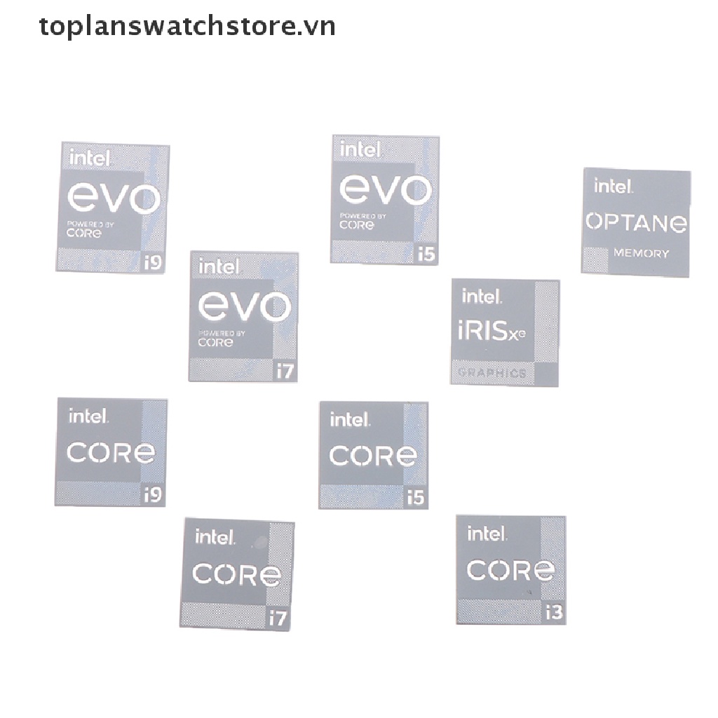Nhãn Dán Kim Loại Trang Trí Máy Tính Intel EVO CORE i9 i7 i5 i3 Thế Hệ Thứ 11