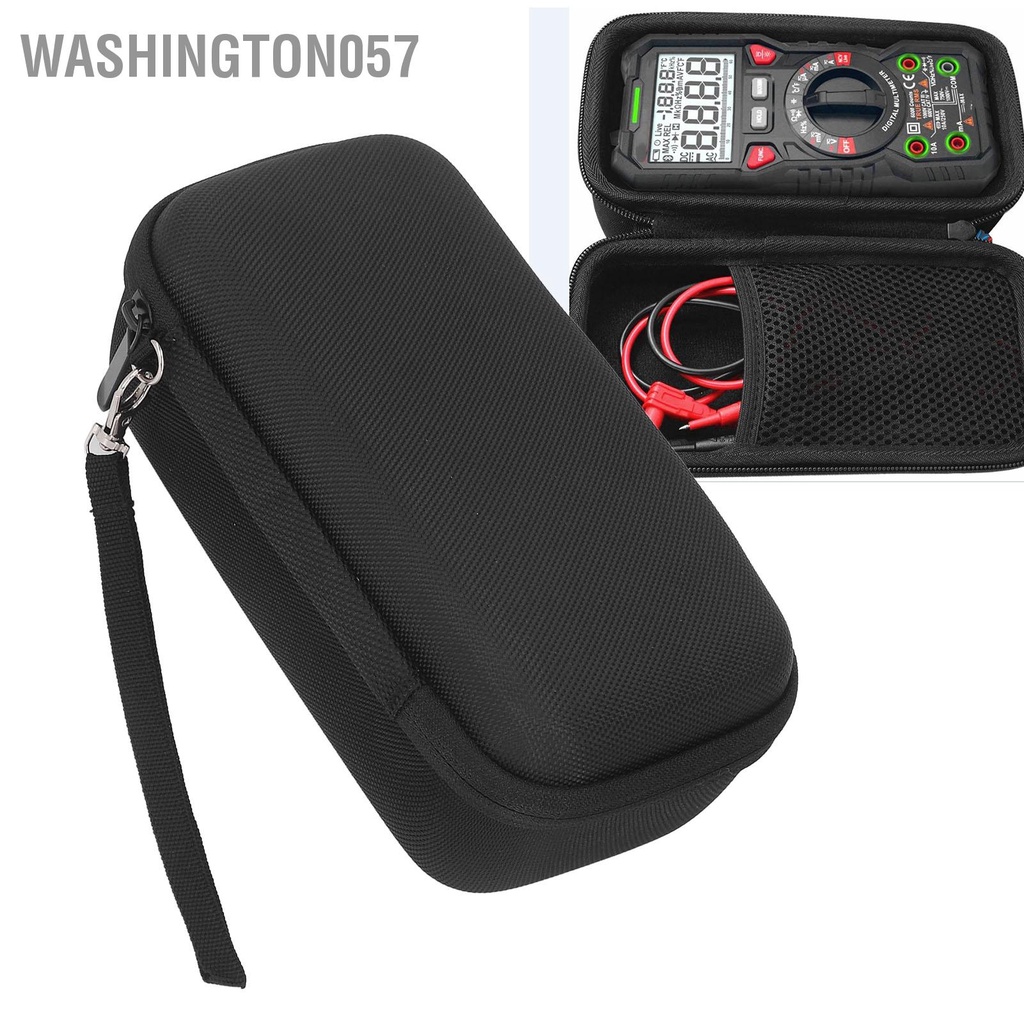 Washington057 Hộp đựng đồng hồ vạn năng kỹ thuật số cứng EVA có túi lưới cho Đồng KAIWEETS TRMS 6000