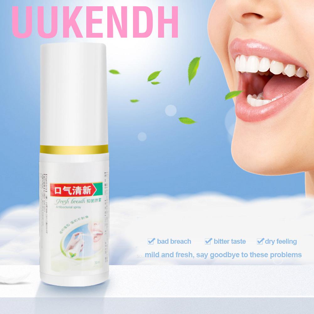 Uukendh Oral Hygiene Care Bad Breath Odor Herbal Mouth Freshener Antibacterial Spray 30ml