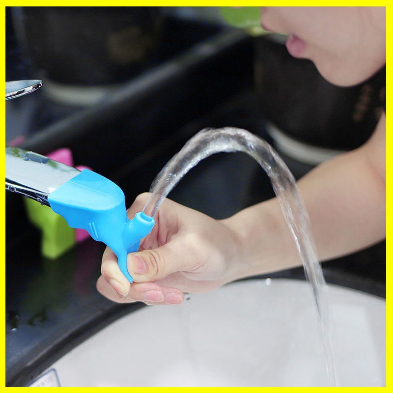 Đầu Nối Dài Vòi Nước Bằng Silicone Chống Bắn Tung Tóe Thông Dụng Cho Trẻ Em