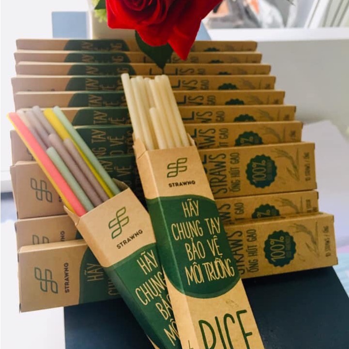 ỐNG HÚT GẠO RICE STRAWS TIÊU CHUẨN XUẤT KHẨU 100% ECO DRIENDLY | BigBuy360 - bigbuy360.vn