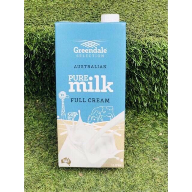 Sữa tươi nguyên kem Greendale Pure Milk 1L Nguyên Thùng Nhập Khẩu Úc Chính Hãng