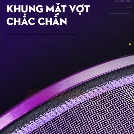 Mặt vợt câu cá Carbon Handing Tím