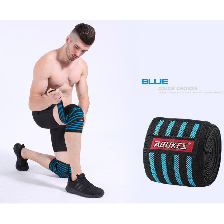 Dây Quấn Gối Tập Gym, Đai Gối Thể Hình Aolikes, Hỗ Trợ khi squat KINGDOM SPORT (2 chiếc)