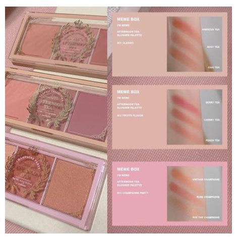 Bảng Phấn Má Hồng 3 Màu I'M MEME AFTERNOON TEA BLUSHER PALETTE 11gram