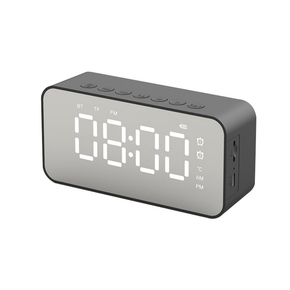 Loa bluetooth đồng hồ báo thức, loa mini không dây nghe nhạc màn hình led - Z6Q6