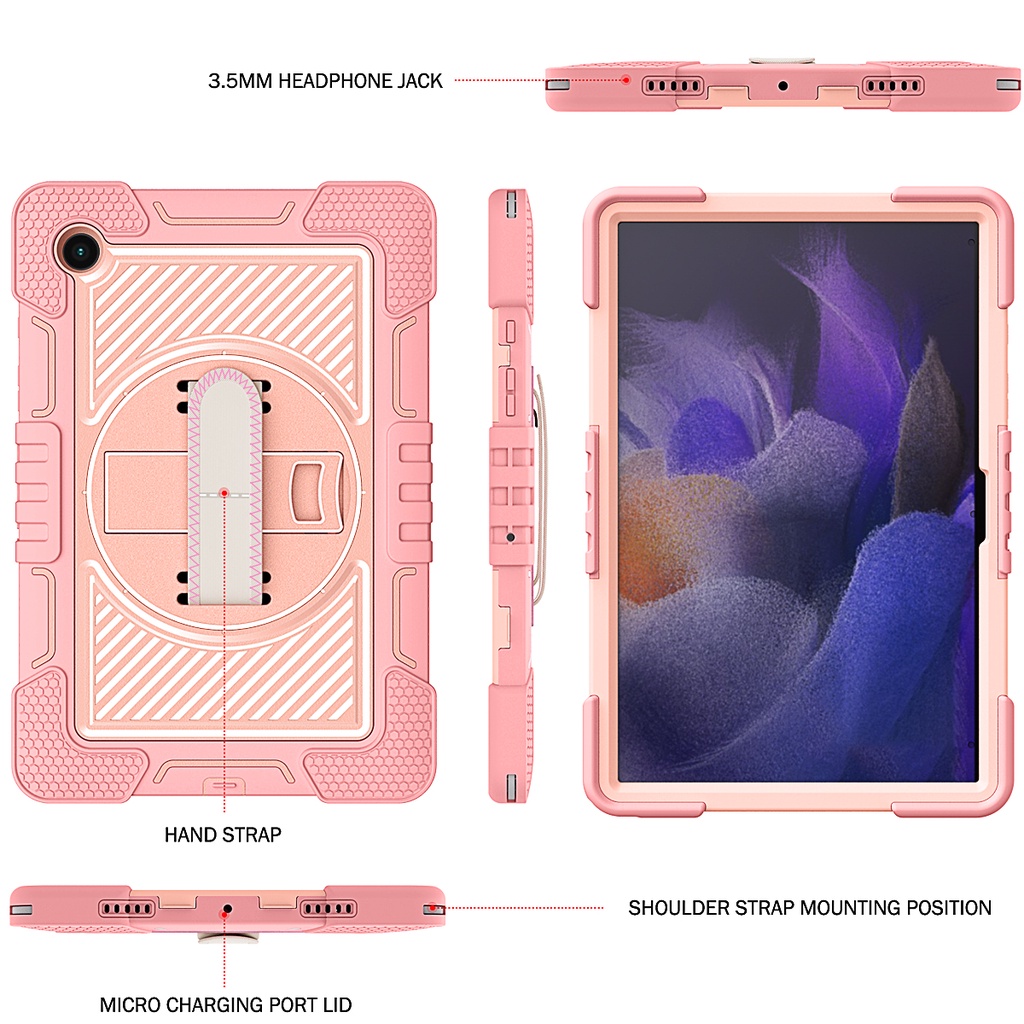 Ốp Lưng Giáp Cứng Có Chân Chống Cho Máy Tính Bảng Samsung Galaxy Tab A8 10.5 inch 2021 2022 SM-X200 SM-X205