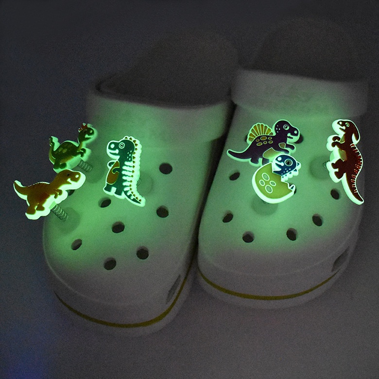 Nút Bấm Hình Khủng Long Nhiều Màu Sắc Trang Trí Giày crocs Jibbitzpins diy