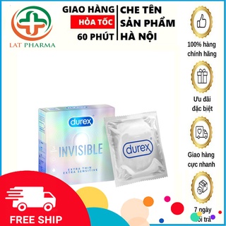 Bao cao su Durex Invisible Extra Thin Extra Sensitive 3 bao/1 hộp
