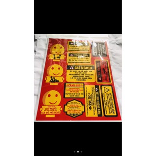 [12 Tem Lớn ] Bộ Tem Logo Xe Máy Mẫu Racing 4 [ Giận Chịu.]