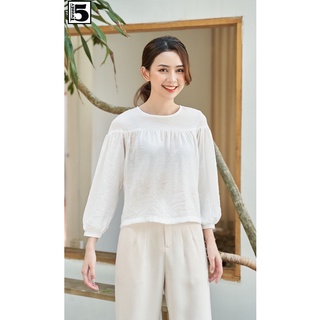 Áo sơ mi cổ tròn nhún ngực Twentyfive N1031