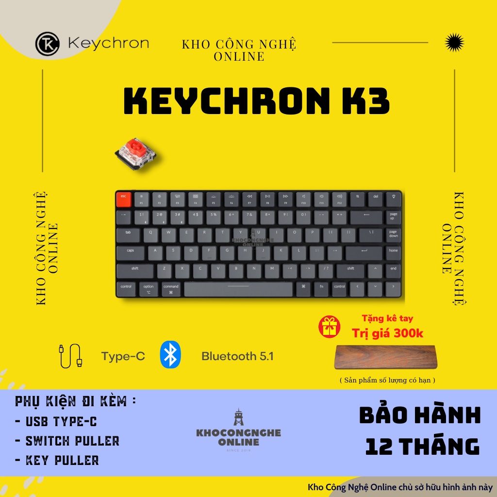 Keychron k3 - Bàn phím cơ Keychron K3 siêu mỏng hotswap (version 2)