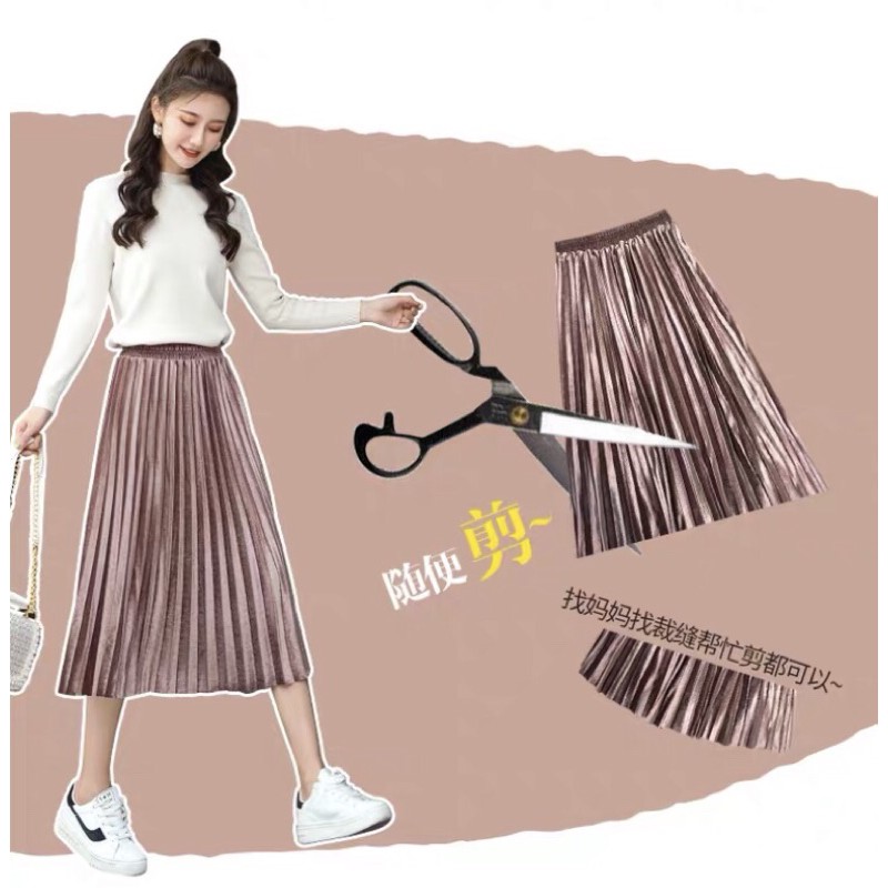 Chân váy dập ly