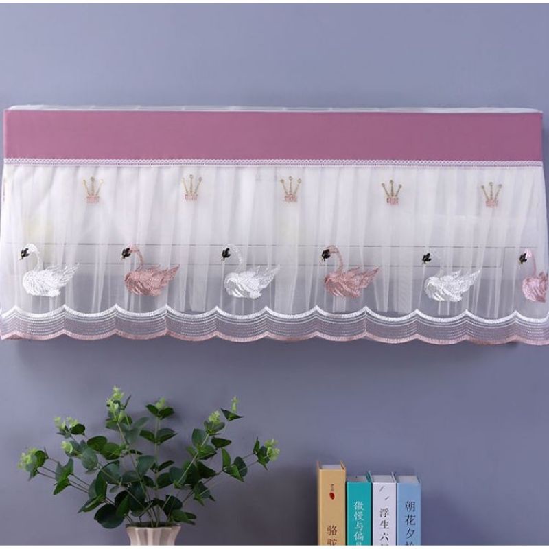Tấm Che Bụi Bọc Điều Hòa Vải Ren Dễ Thương