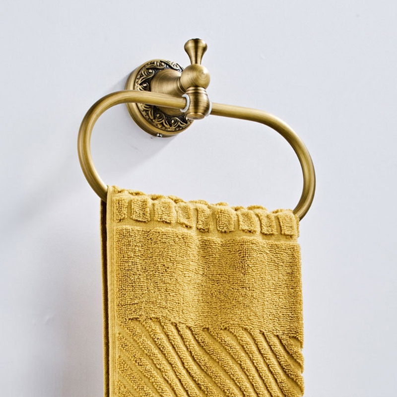 Giá Đỡ Khăn Tắm Hình Oval Bằng Đồng Thau Chịu Lực 5kg