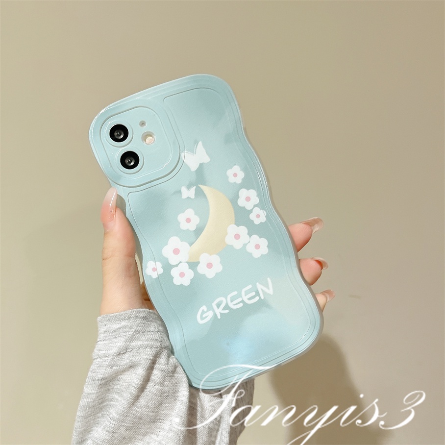 Ốp Điện Thoại TPU Mềm Họa Tiết Mặt Trăng / Trái Tim Gợn Sóng Cho iPhone 14 13 12 11 Pro Max X XR Xs Max 8 7 6 6s Plus SE 2020