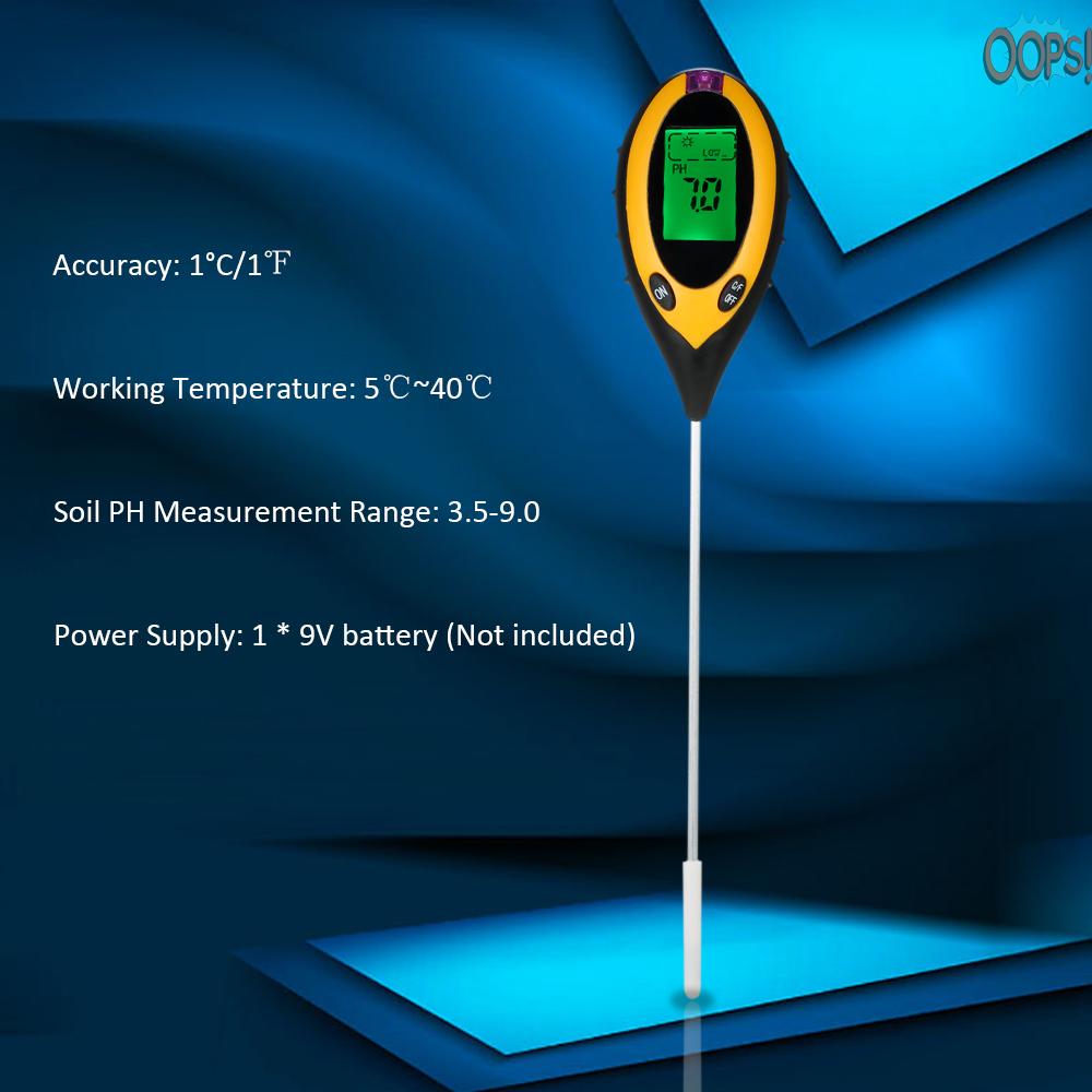 Máy Đo Độ Ẩm, Nhiệt Độ Độ Ph Của Đất O.O 4 Trong 1
