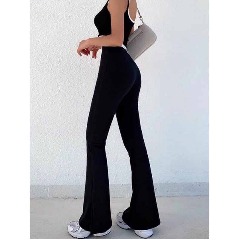 QUẦN LEGGING CẠP CAO ỐNG LOE DÁNG DÀI NỮ // Thiên Yết