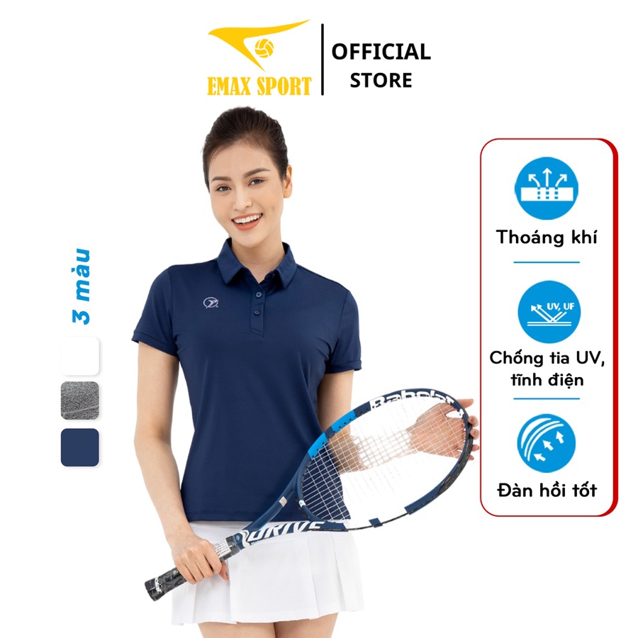 Áo Thể Thao Nữ Cộc Tay Donexpro Cổ Polo Màu Sắc Trẻ Trung, Vải Thun Chuyên Dụng Thoáng Mát, Thấm Hút Tốt AC - 3688