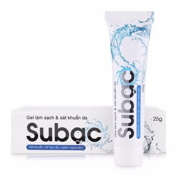 Gel sát khuẩn Subạc – Hỗ trợ kháng khuẩn, làm sạch da (tuýp 25g)