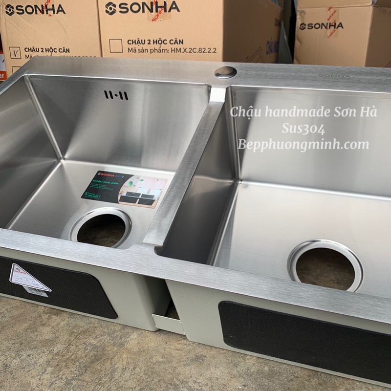 Chậu rửa bát Sơn Hà Cao cấp Handmade inox 304