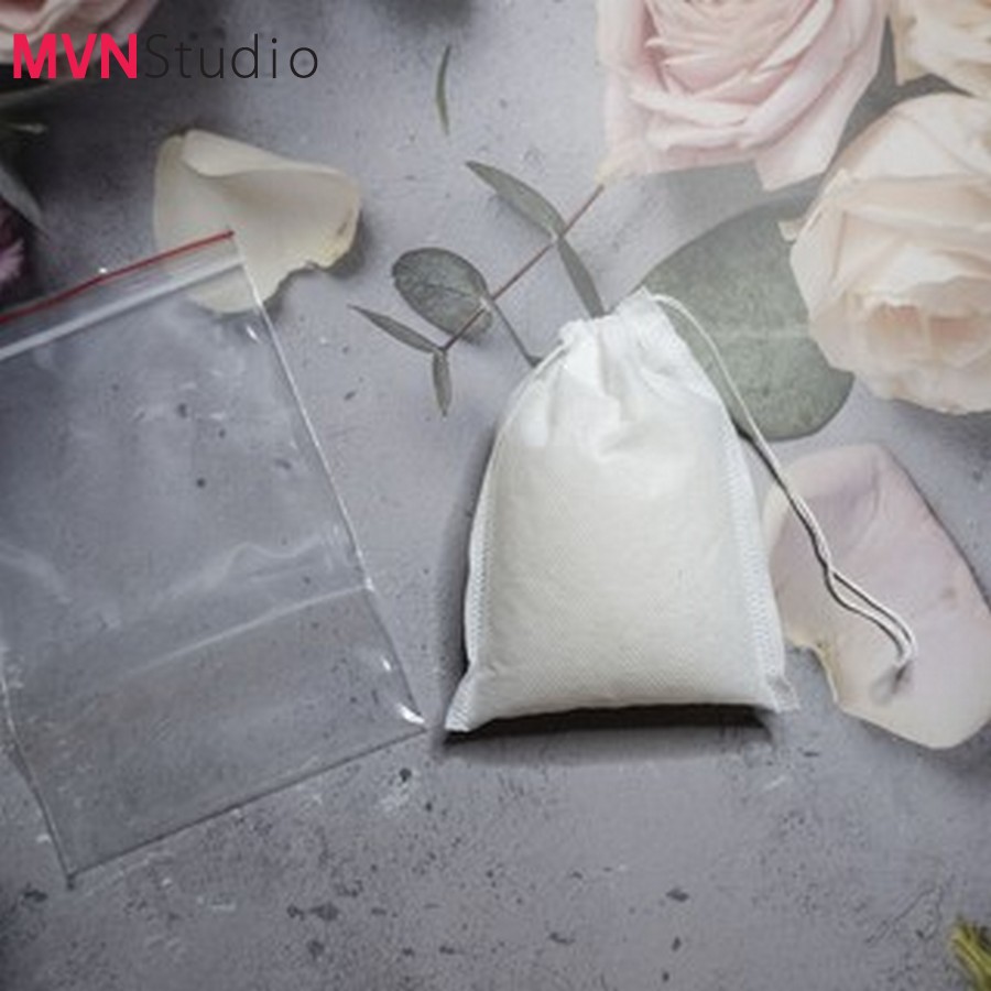 MVN Studio - Gói 200g hạt hút ẩm silica gel có hai màu xanh và trắng + tặng kèm túi đựng