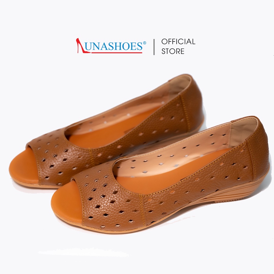 Giày đế xuồng nữ 3p da bò mềm êm chân 💝 Lunashoes 💝 da bò thật 100% bảo hành 2 năm