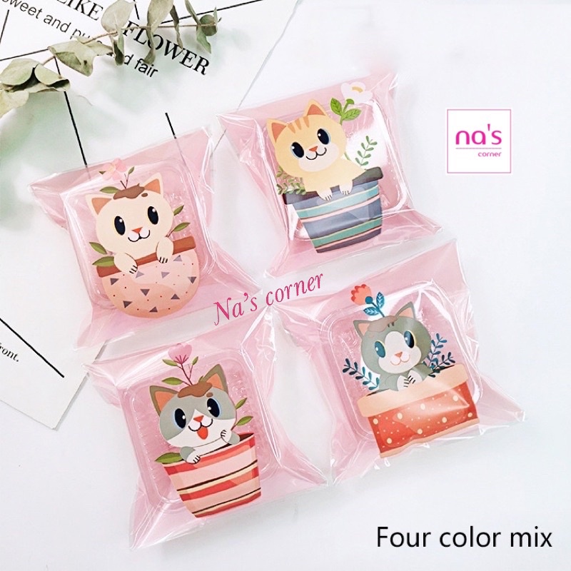 Bộ 10 / 20 / 50 túi kiếng 7x7cm tự dính đựng bánh kẹo, thun cột tóc, quà tặng nhỏ xinh (7.42)