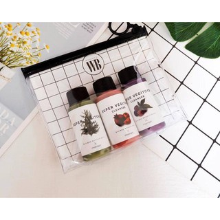 Set 3 Chai Sữa Rửa Mặt Thải Độc Rau Củ Super Vegitoks Cleanser