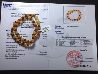 Bộ vòng hổ phách Amber