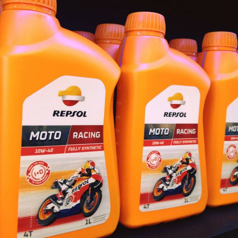 nhớt REPSOL Racing 10w40 4T full synthetic xuất xứ indonesia