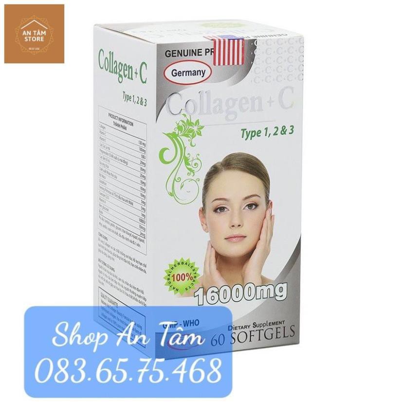 (Chính Hãng) Viên uống đẹp da Collagen +C Type 123 giảm thâm nám tàn nhang - Hộp 60 viên