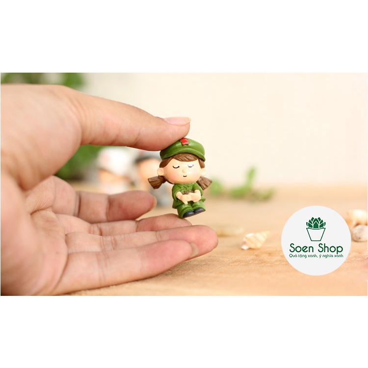 |FREESHIP| CẶP ĐÔI BỘ ĐÔI NHỎ - Phụ kiện trang trí cây xanh để bàn làm việc, mô hình trang trí cho bể cá, tiểu cảnh