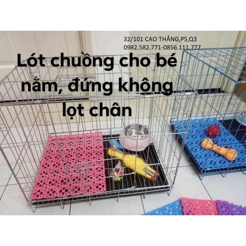 Tấm lót sàn chuồng chó, mèo bằng nhựa nhiều màu bằng nhựa PVC 20x30cm