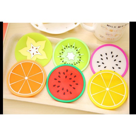 Miếng lót cốc silicon hình hoa quả tươi mát (8cm) - Miếng Lót Ly Trái Cây Dễ Thương 🍉Duashop🍉 | BigBuy360 - bigbuy360.vn