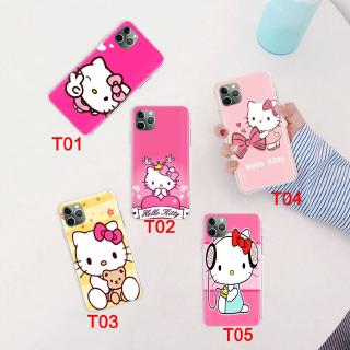 Ốp điện thoại mềm trong suốt in hình Hello Kitty cho iPhone 11 X XS XR Pro Max