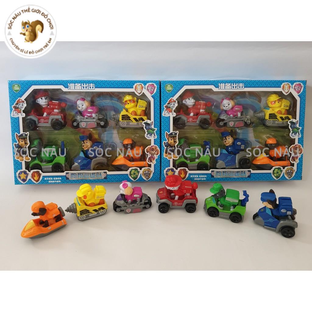 [Hàng siêu đẹp] Chó cứu hộ đồ chơi Paw Patrol mô hình 6 con siêu to có thể tháo ...