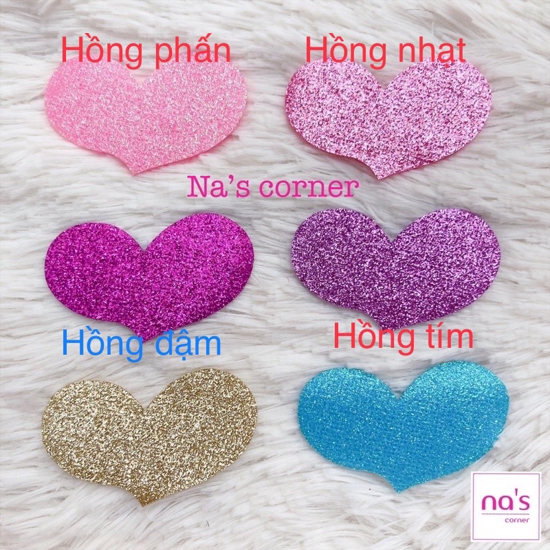 Bộ 2 miếng dán tóc mái tự dính nhũ kim tuyến màu nổi bật, size nhỏ giúp cố định tóc cho trang điểm đắp mặt nạ tiện lợi