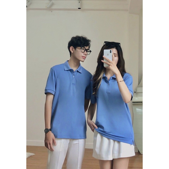 Áo Thun Nữ Cổ Bẻ Chất Cotton Trơn Mềm Mát Đủ Size Mặc Thoáng Mát [NEW UNISEX]