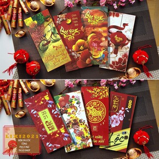 [Mua 10 tặng 1] Combo 100 Bao Lì Xì Tết 2022 - In Họa Tiết Tết Đoàn Viên - Lì xì Tân Sửu 2022 được chọn mẫu