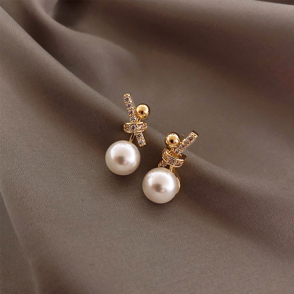 Khuyên Tai Ngọc Trai Nhân Tạo Thời Trang Cho Nữ S925