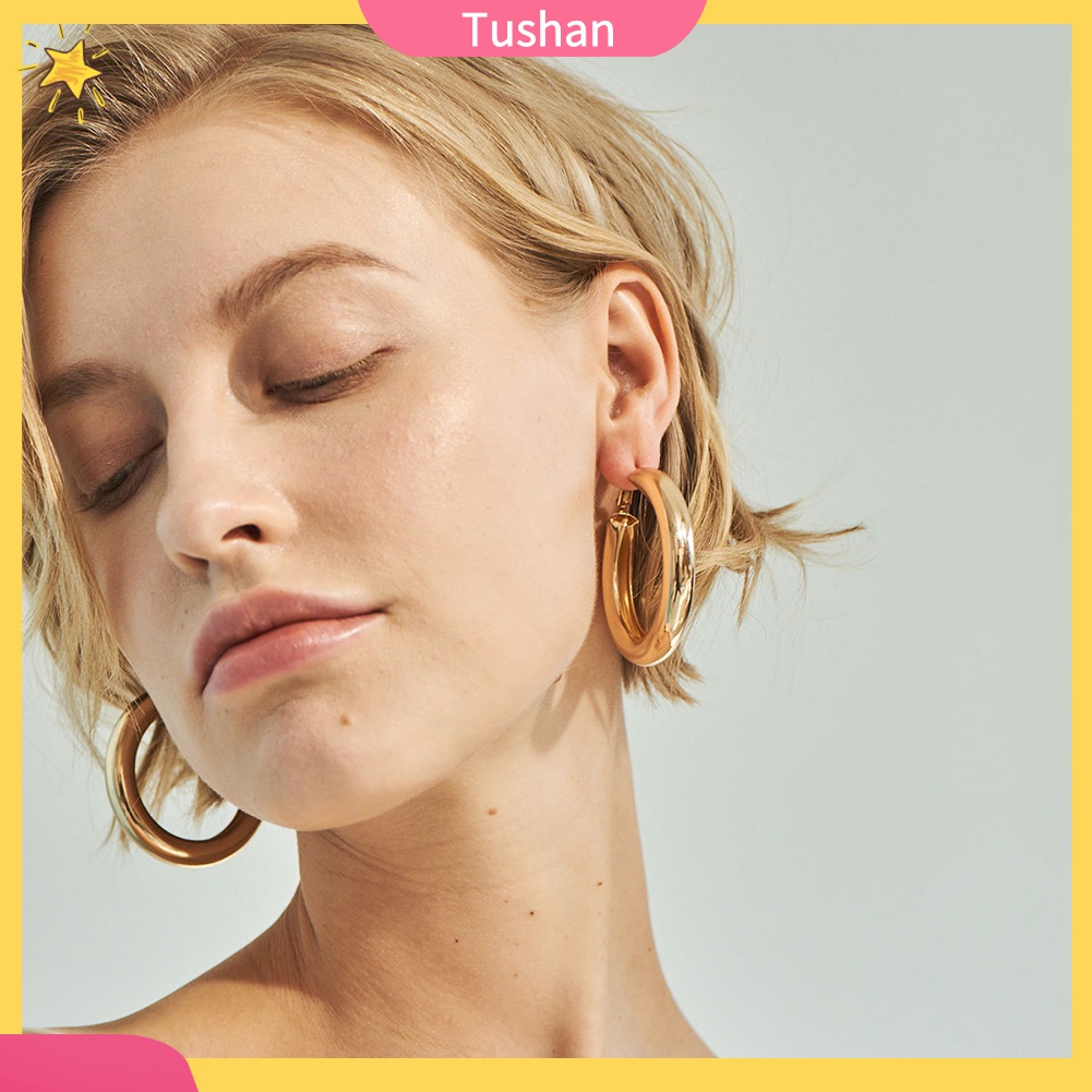 Khuyên Tai Nữ Hình Tròn Lớn Thời Trang