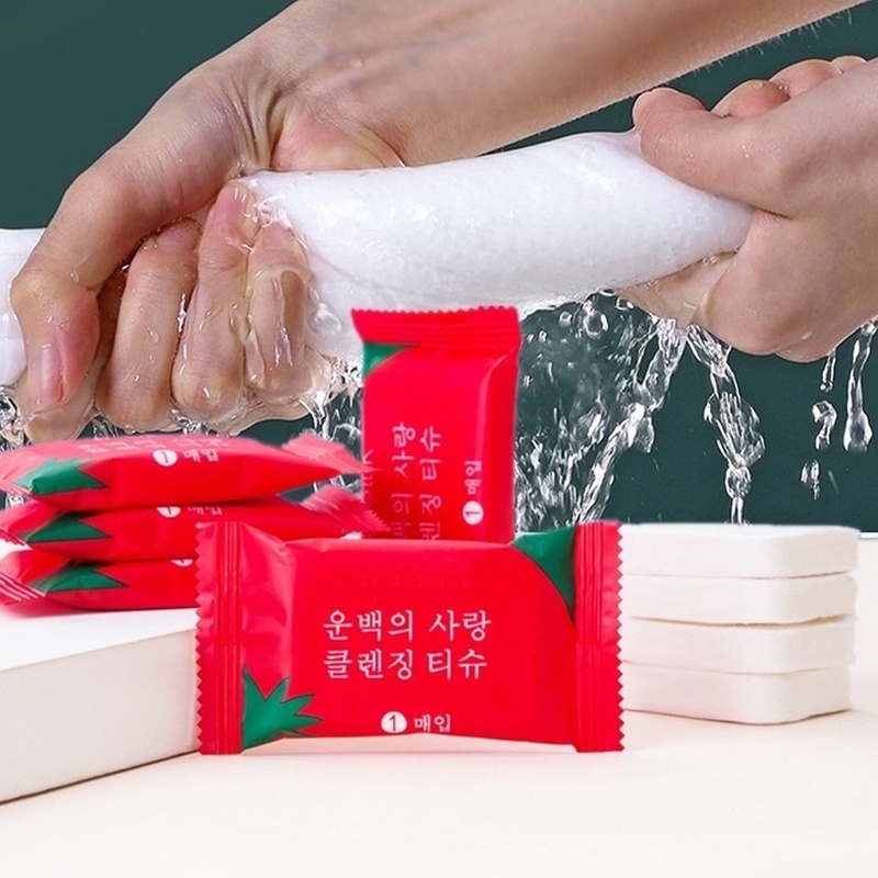 Set 20 Khăn Nén Bằng Vải Không Dệt Sử Dụng Một Lần Tiện Lợi Khi Đi Du Lịch
