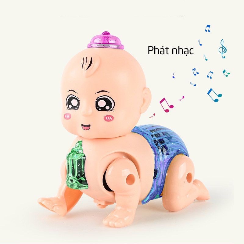 Đồ Chơi Em Bé Ngậm Bình Sữa có đèn nhạc Tập Bò Cho Bé Yêu shop home giay