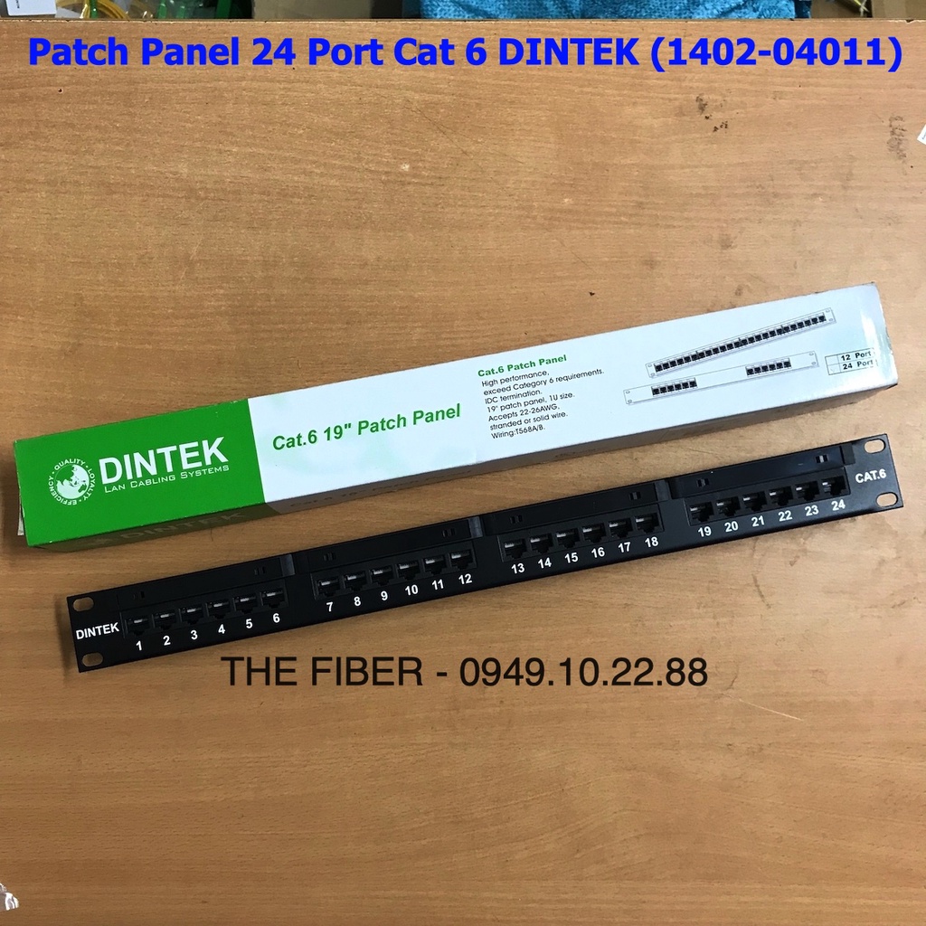 Patch Panel 24 Port CAT6 DINTEK (1402-04011)